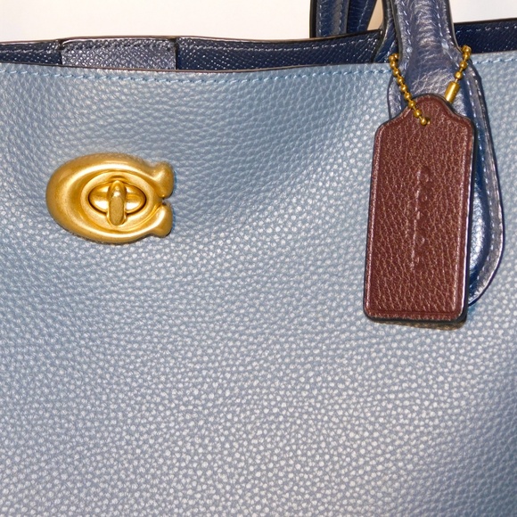 Coach Willow Tote - Colorblock Blue - Picture 3 of 15